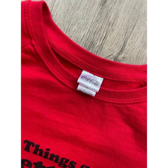 Coca-Cola “Things go better with coke” Red Crewneck Sweater Size Small - Picture 2 of 3